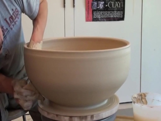 master chuen lin's potter's wheel - volumetric porcelain bowl.