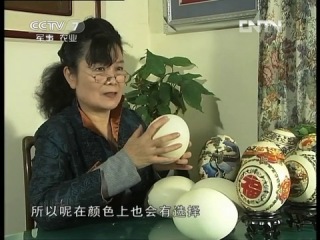 craft - carving on ostrich egg shell